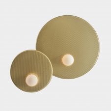 TRIP 2 Light Wall fixture in Matte Gold with Opal Shades | Multi-Size