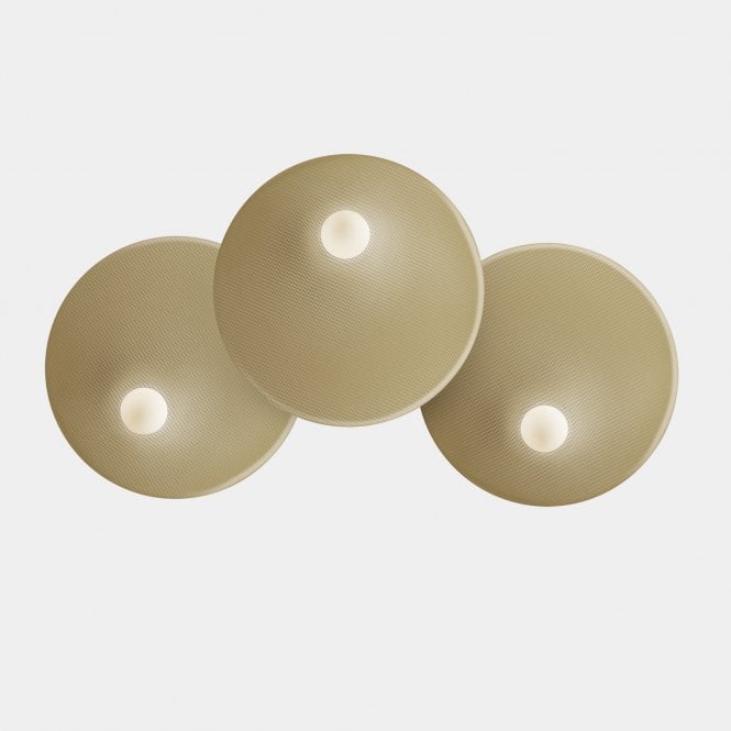 TRIP 3 Light Wall fixture in Matte Gold with Opal Shades