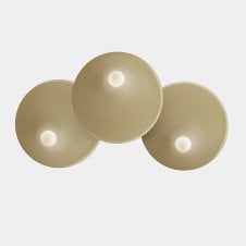 TRIP 3 Light Wall fixture in Matte Gold with Opal Shades