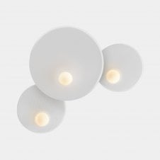 TRIP 3 Light Wall fixture in Matte White with Opal Shades | Multi-Size