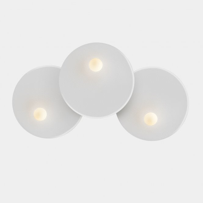 TRIP 3 Light Wall fixture in Matte White with Opal Shades