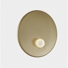 TRIP Large Single Wall Light fixture in Matte Gold with Opal Diffuser