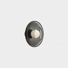TRIP Single Glass Wall Light in Metallic black with Opal Diffuser