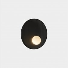 TRIP Single Wall Light fixture in Matte Black with Opal Diffuser