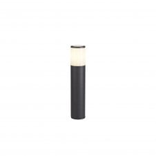 Modern 45cm Outdoor Post Light Anthracite Cylinder Opal Glass Shade