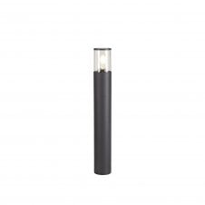 TUBULATE Modern 65cm Outdoor Post Light Anthracite with Cylinder Clear Glass Shade