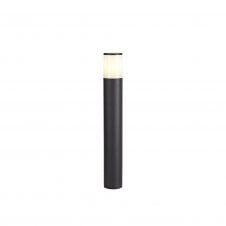 Modern 65cm Outdoor Post Light Anthracite with Cylinder Opal Glass Shade