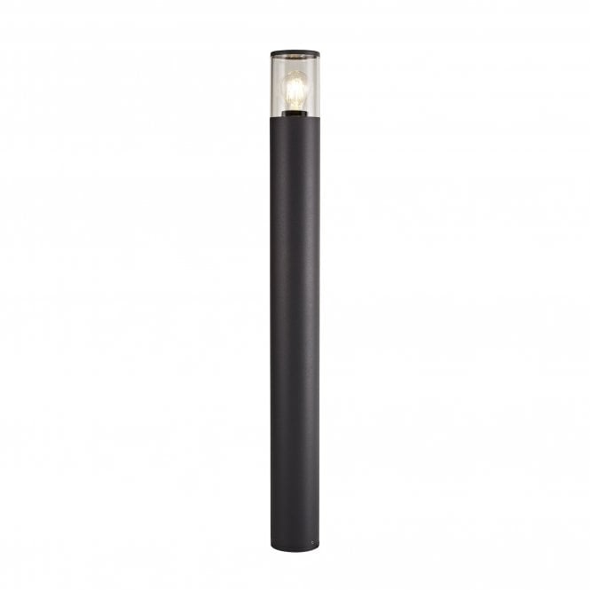 TUBULATE Modern 90cm Outdoor Post Light Anthracite with Cylinder Clear Glass Shade