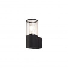 TUBULATE Modern Outdoor Wall Light Anthracite with Cylinder Clear Glass Shade