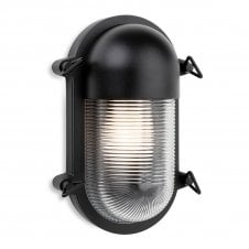black industrial style outdoor wall light