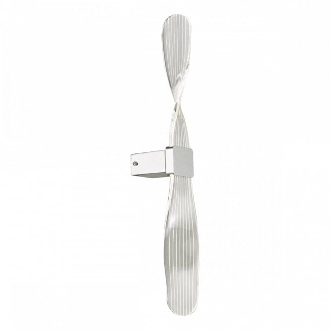 TWIST modern acrylic silver LED wall light