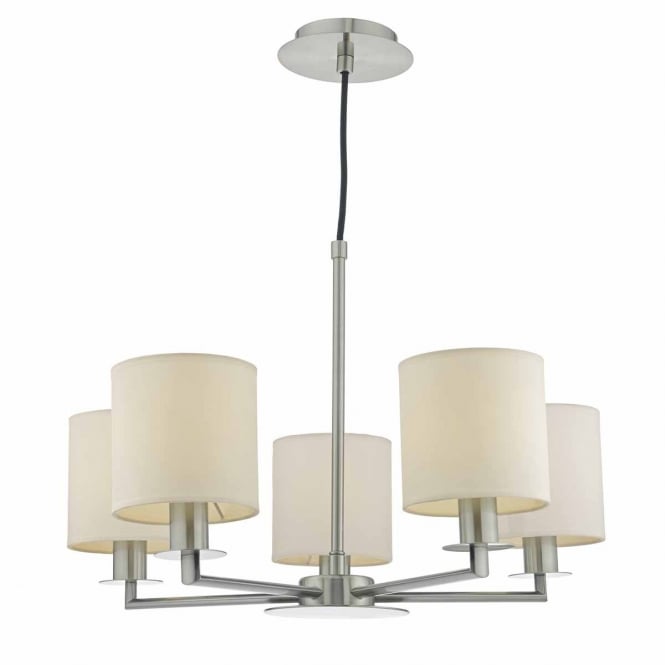 TYLER 5 light satin nickel ceiling pendant (excludes shades)