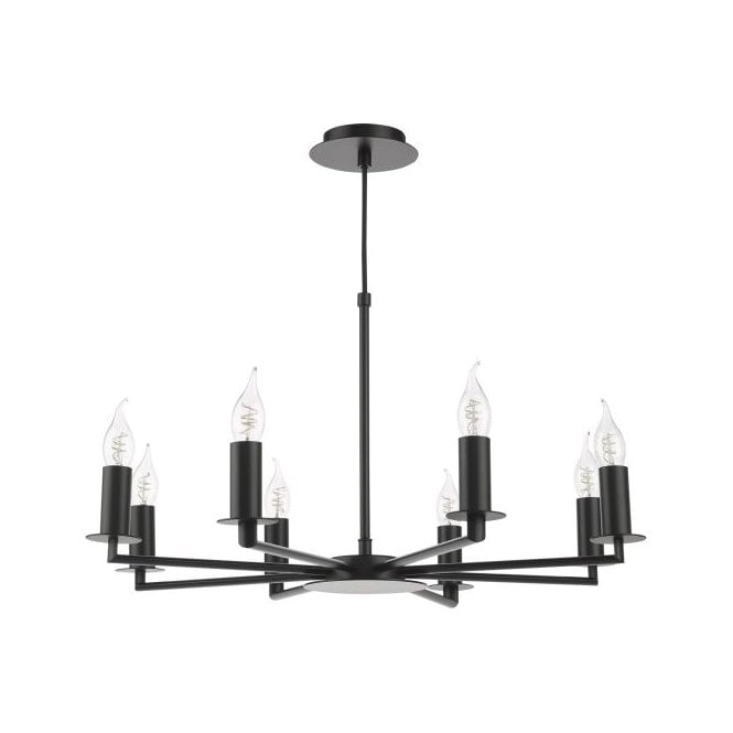 Tyler 8 Arm Pendant Matte Black (Fitting Only)