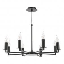 matte black 8 arm ceiling pendant light 