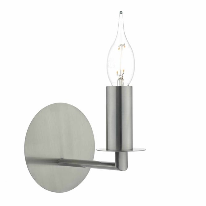 TYLER traditional single wall light in satin nickel