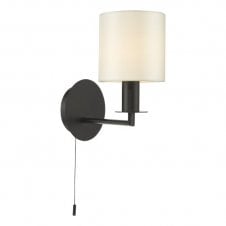 matte black wall light with shade