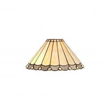UNA Tiffany 30cm Non-Electric Shade | Grey, Cream & K9 Crystal | Handcrafted