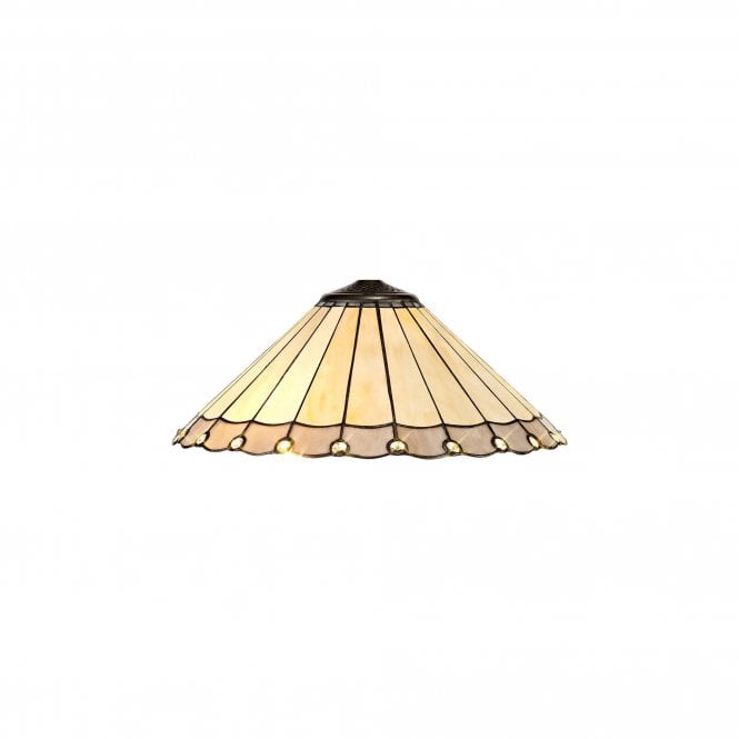 UNA Tiffany 40cm Shade | Grey, Cream & K9 Crystal