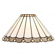 UNA white and grey glass Tiffany style shade with crystal detailing