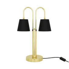 UPPSULA Two-Arm Brass Table Lamp with Fabric Shades