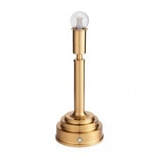 aged brass rechargeable LED table lamp