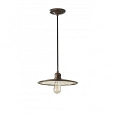 industrial style bronze pendant