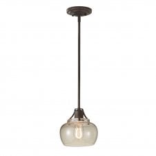 industrial rustic iron ceiling pendant with glass shade