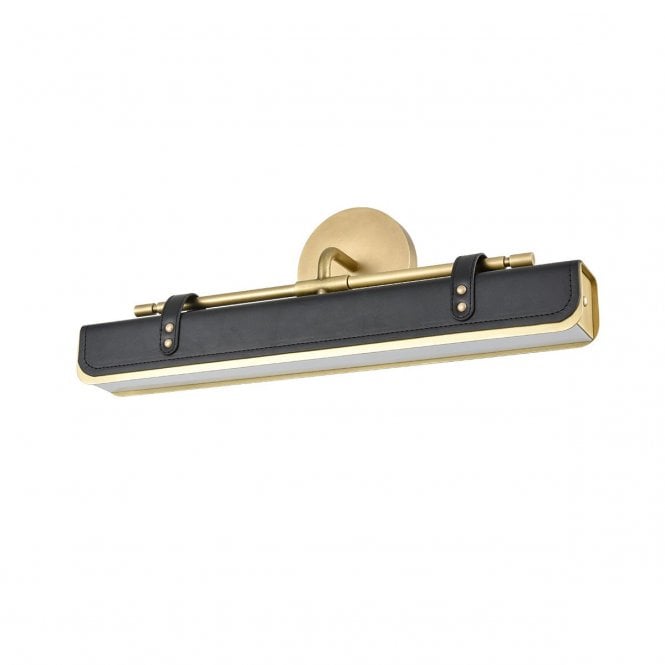 Valise LED Wall Light - Vintage Brass/Tuxedo Leather