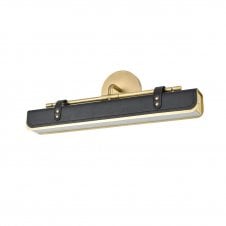Valise LED Wall Light - Vintage Brass/Tuxedo Leather