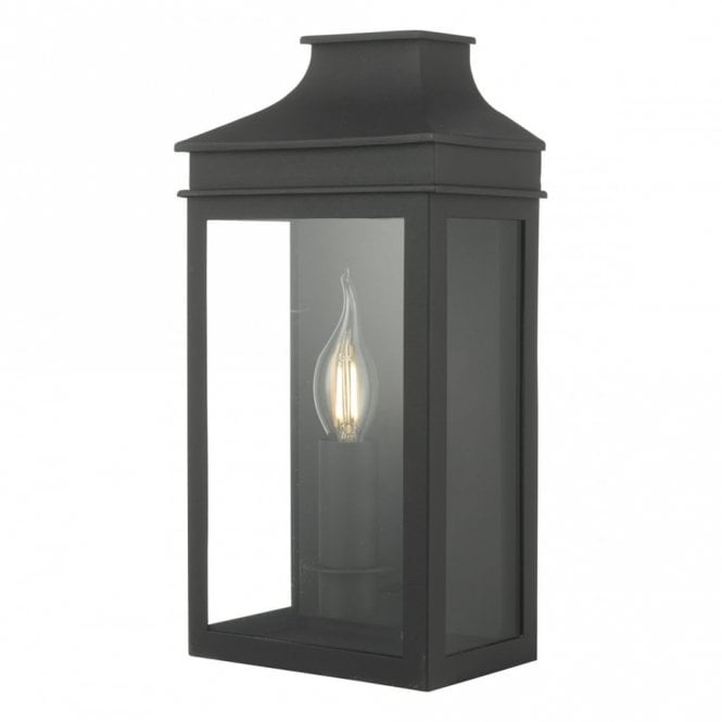 VAPOUR outdoor coach lantern in matte black finish