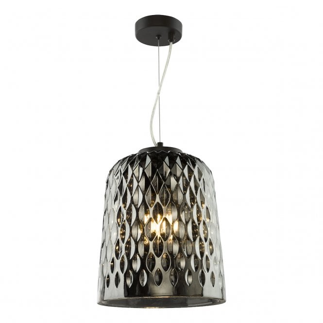 Varius Pendant in Matte Black with Smoked Glass Shade