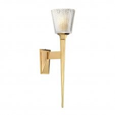 contemporary torchiere style gold bathroom wall light