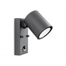 single outdoor spotlight with PIR sensor 