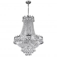 Crystal Chandelier With Chrome Crowns | Lighting Company 