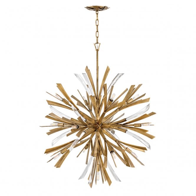 VIDA 13 Light Large Pendant Burnished Gold