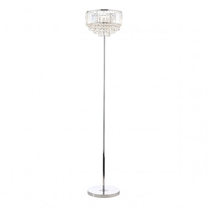 VIENNA Floor Lamp Polished Chrome Crystal | Laura Ashley