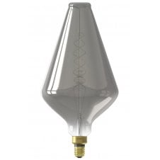 giant decorative LED filament light bulb in titanium