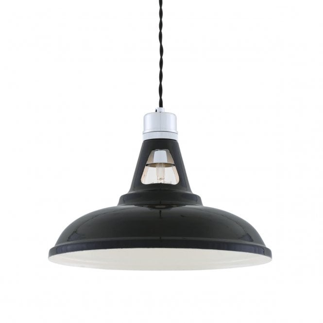 VIENNA Industrial Pendant in Powder Coated Black