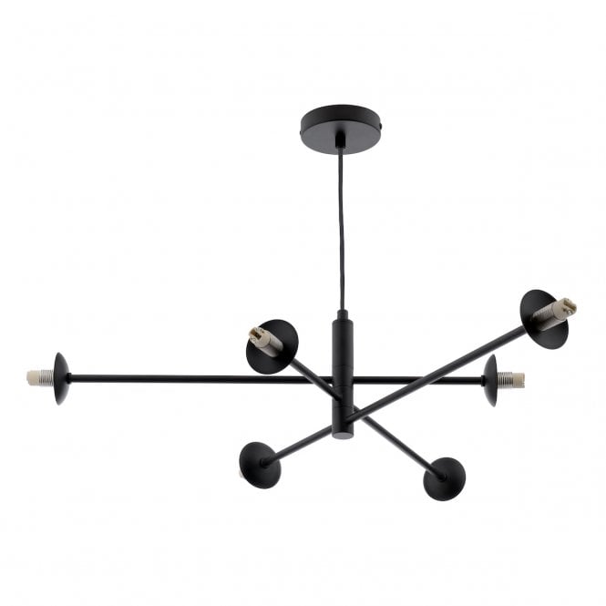 Vignette 6 Light Pendant in Matt Black (Fitting Only)