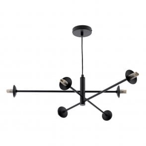 Vignette 6 Light Pendant in Matt Black (Fitting Only)