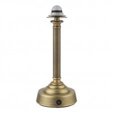 matt antique brass table lamp rechargeable LED