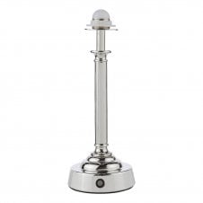 polished nickel table lamp rechargeable LED