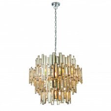 VIVIANA 15 light chrome and champagne crystal chandelier