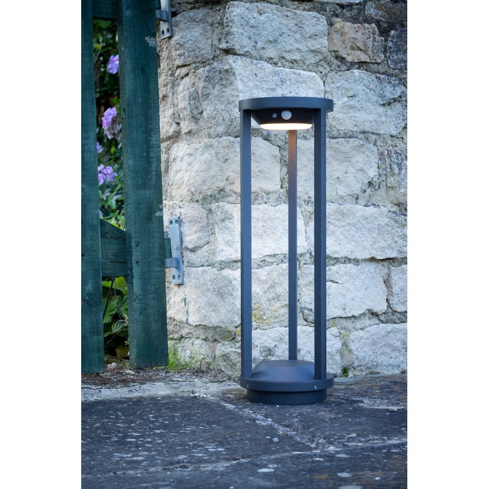 thumbnail interactive-video image 1 of Solar Powered LED Outdoor Garden Light With PIR Motion Sensor – Adjustable Wall Light, Dusk-to-Dawn, Weatherproof Black 1 of 4