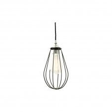VOX Vintage Cage Pendant Light in Powder Coated Black