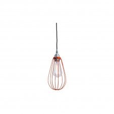 VOX Vintage Cage Pendant Light in Powder Coated Orange