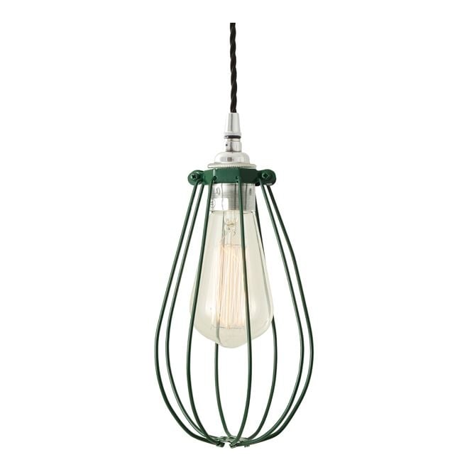 VOX Vintage Cage Pendant Light in Powder Coated Racing Green