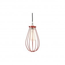 VOX Vintage Cage Pendant Light in Powder Coated Red