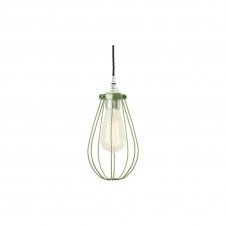 VOX Vintage Cage Pendant Light in Powder Coated Sage Green