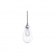 VOX Vintage Cage Pendant Light in Powder Coated White
